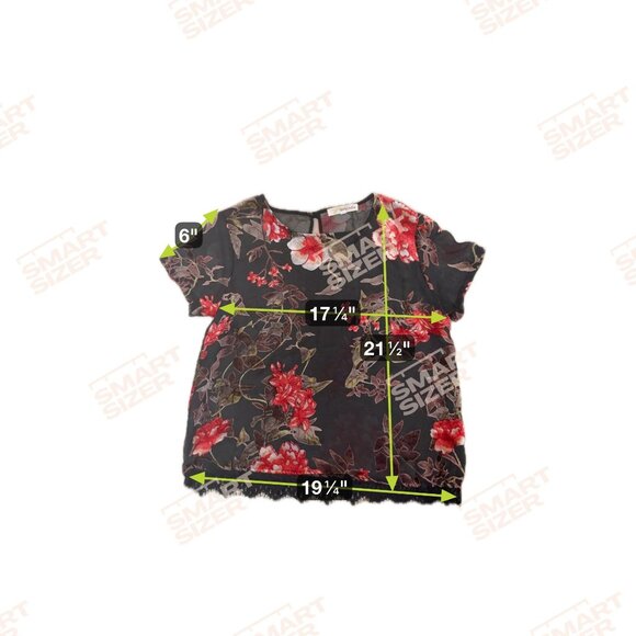 Dark Romantic Velvet Burnout Sheer Floral Sz M Top Lace Whimsigoth Sheer Fairy - Picture 2 of 14